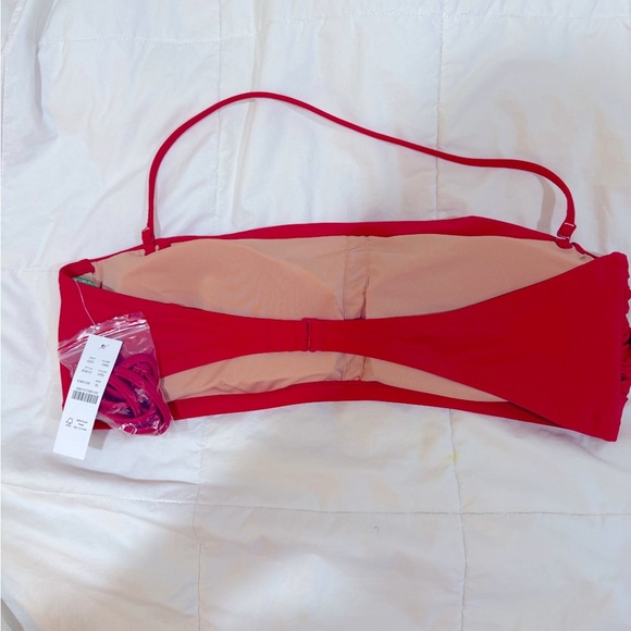 J. Crew Ruched Bandeau Bikini Top versatile straps NWT - Picture 6 of 7